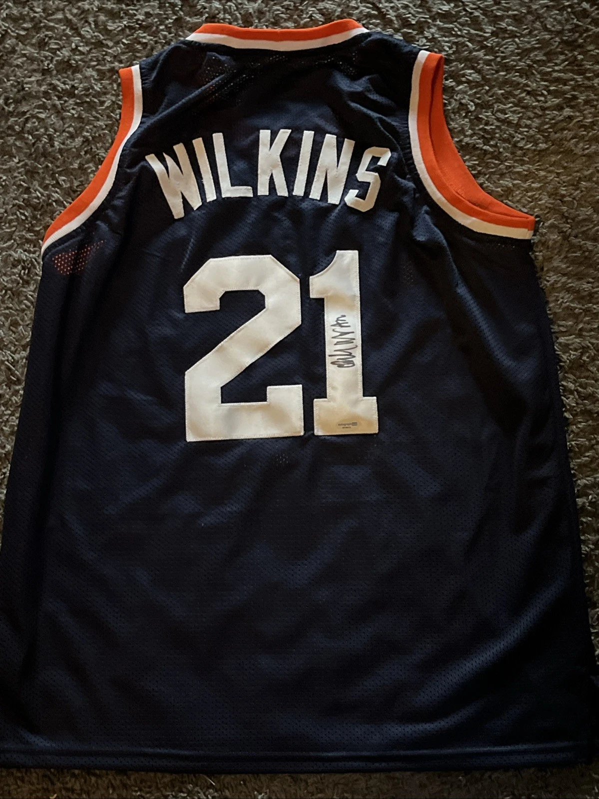 VIRGINIA CAVALIERS-ISAIAH WILKINS SIGNED AUTOGRAPH CUSTOM JERSEY ACOA ACC DPOY