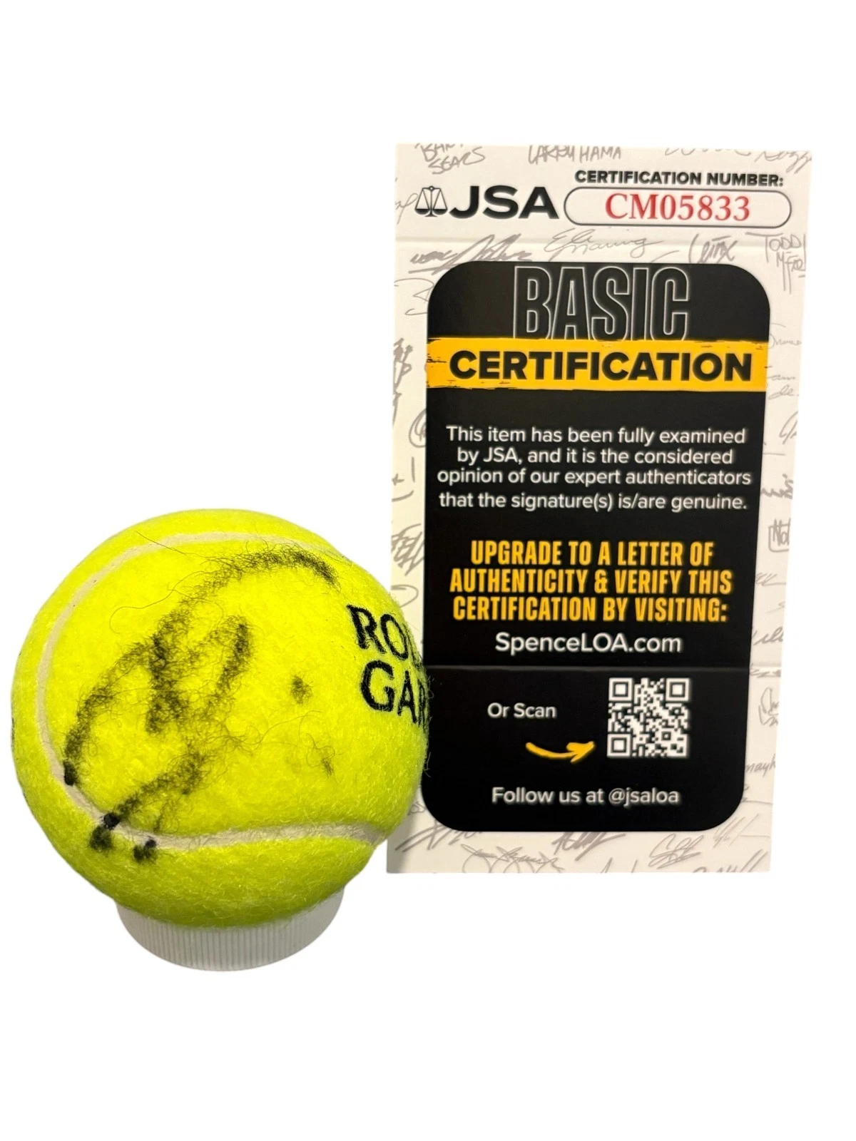 Maria Sakkari Signed Autograph Roland Garros Official Tennis Ball Authentic JSA