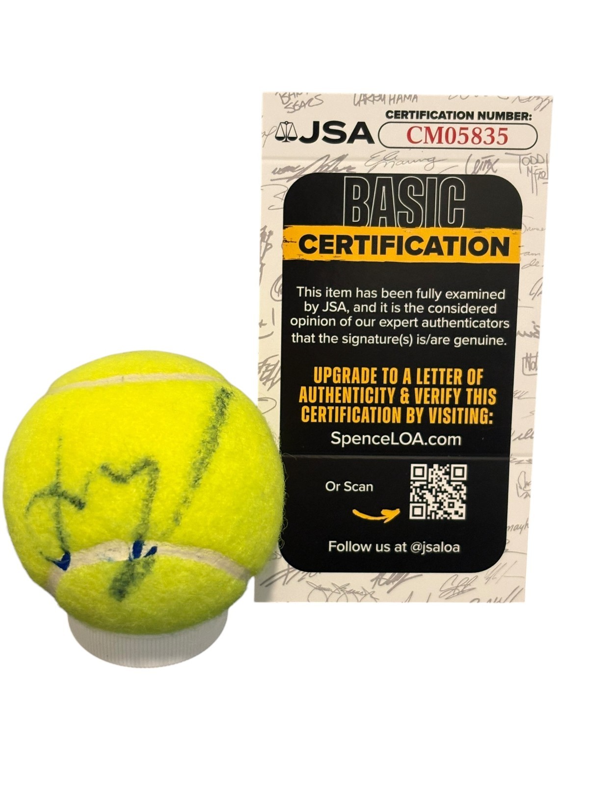 Juan Martín del Potro Signed Autograph Tennis Ball Authentic US Open JSA COA