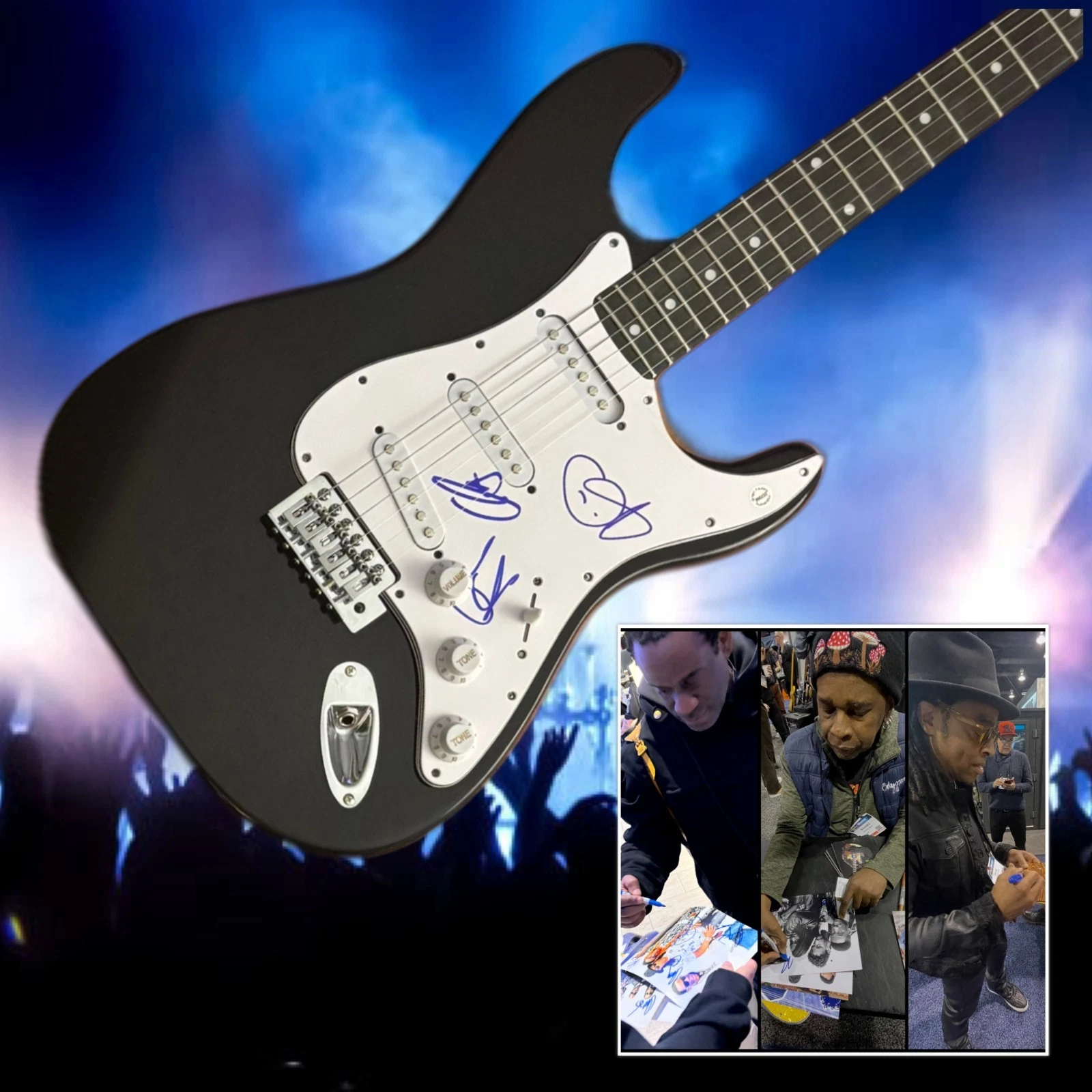 GFA  Corey Glover x3 Band  * LIVING COLOUR *  Signed Electric Guitar PROOF COA
