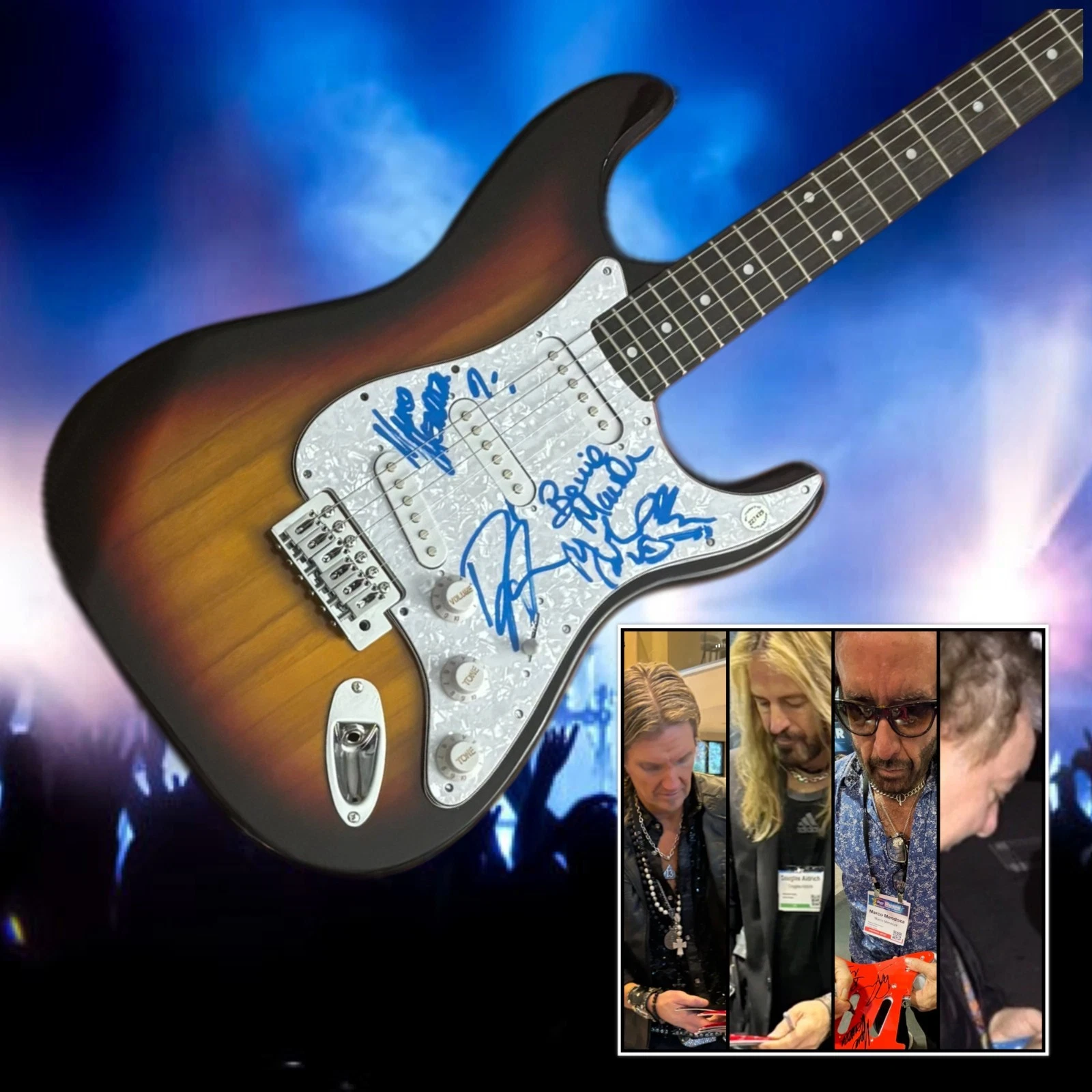 GFA  Bernie Marsden x5 Band  * WHITESNAKE *  Signed Electric Guitar PROOF COA