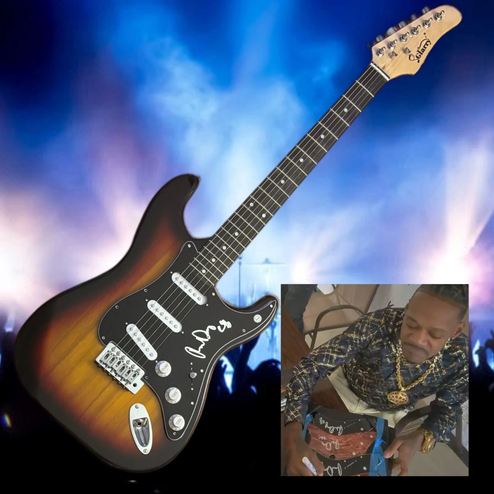 GFA Blues Guitarist  * ERIC RAW DAWG GALES * Signed Electric Guitar PROOF COA