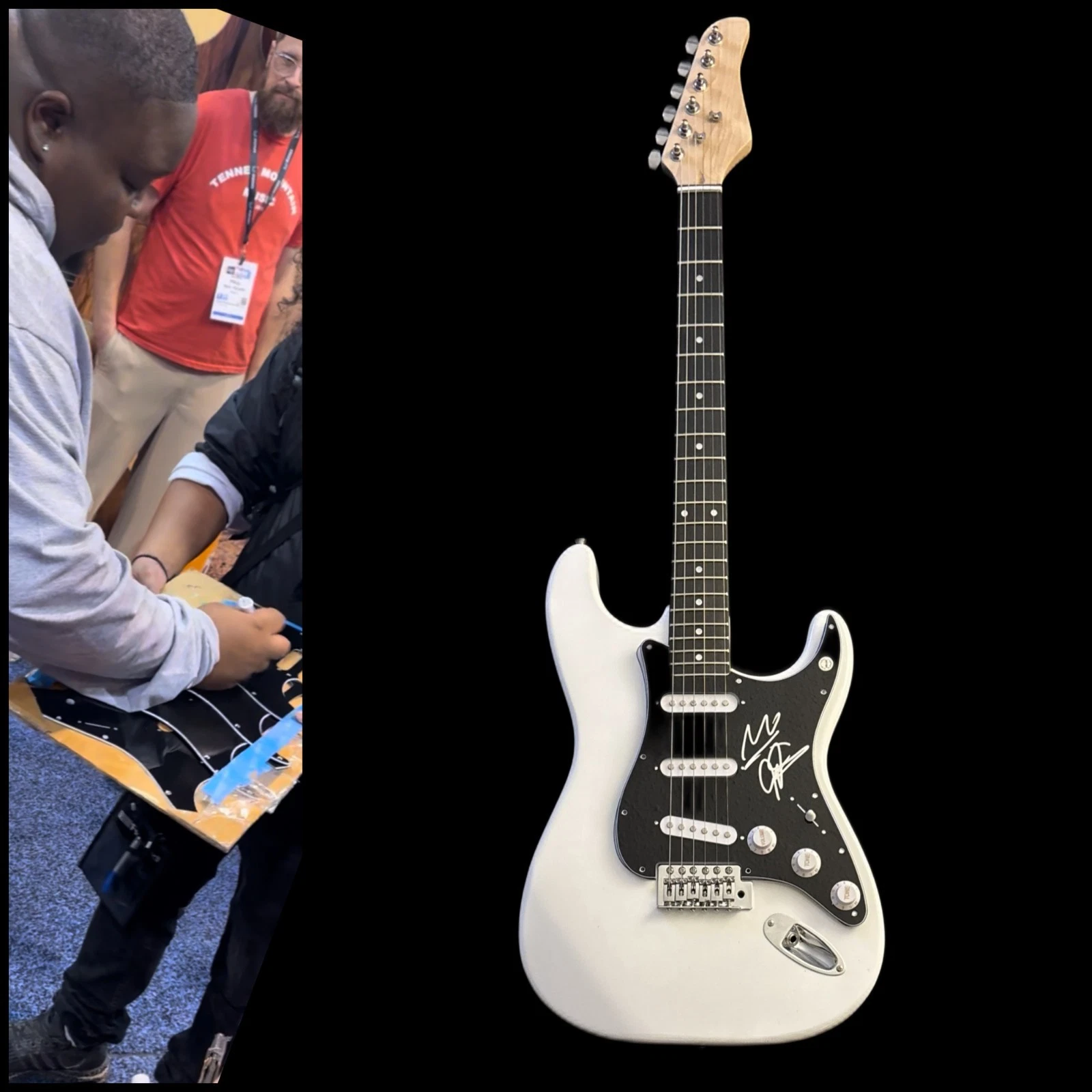 GFA Blues Star * CHRISTONE KINGFISH INGRAM * Signed Electric Guitar PROOF COA