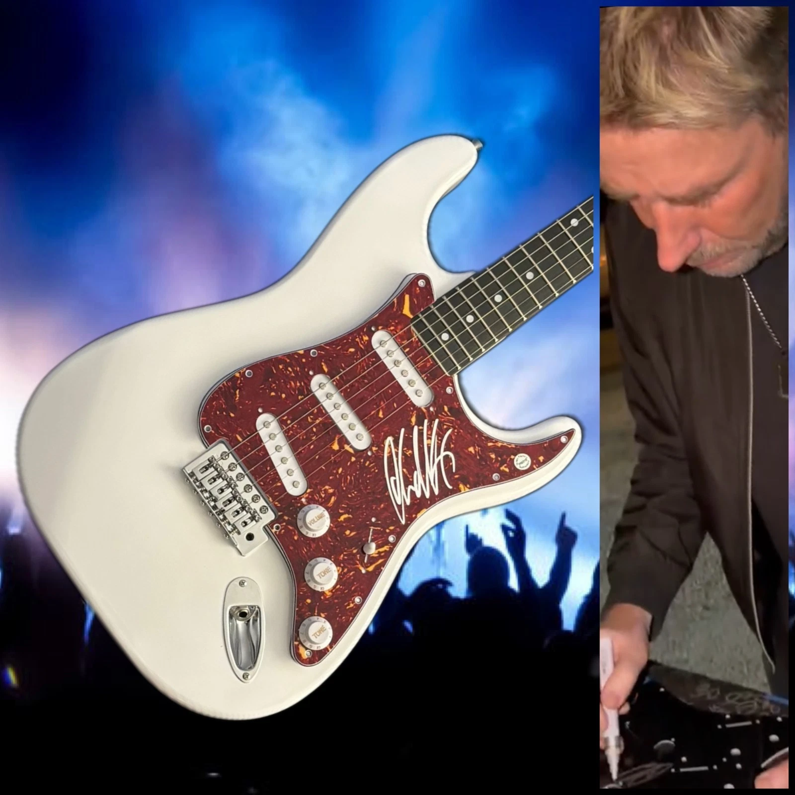 GFA  Nickelback Rock Star  * CHAD KROEGER *  Signed Electric Guitar PROOF COA