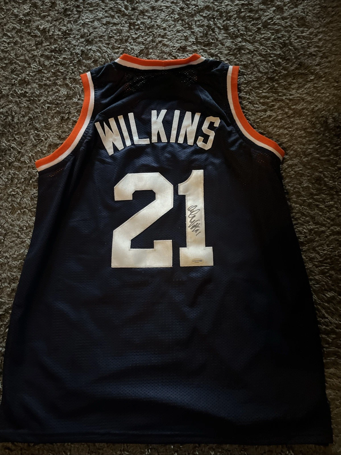 VIRGINIA CAVALIERS-ISAIAH WILKINS SIGNED AUTOGRAPH CUSTOM JERSEY ACOA ACC DPOY