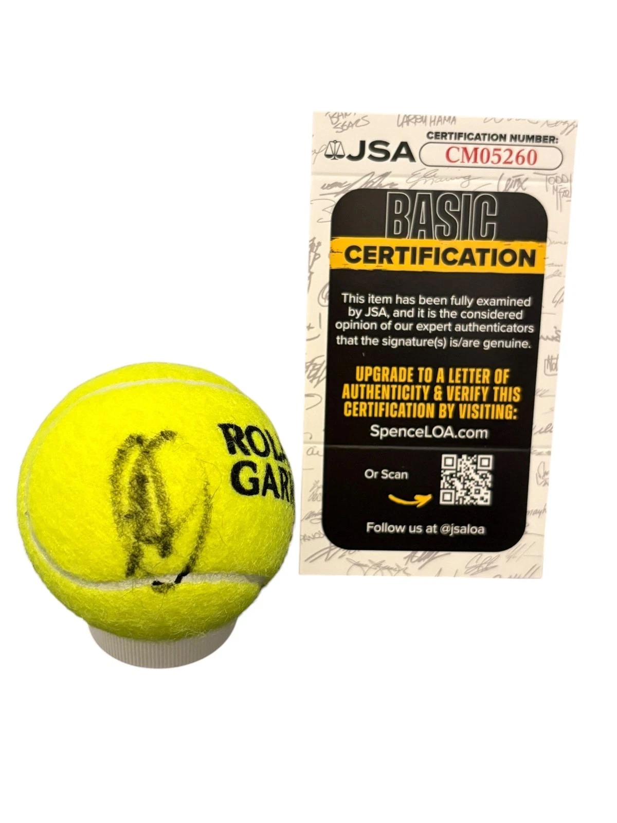 Novak Djokovic Signed Autograph Roland Garros Official Tennis Ball Authentic JSA