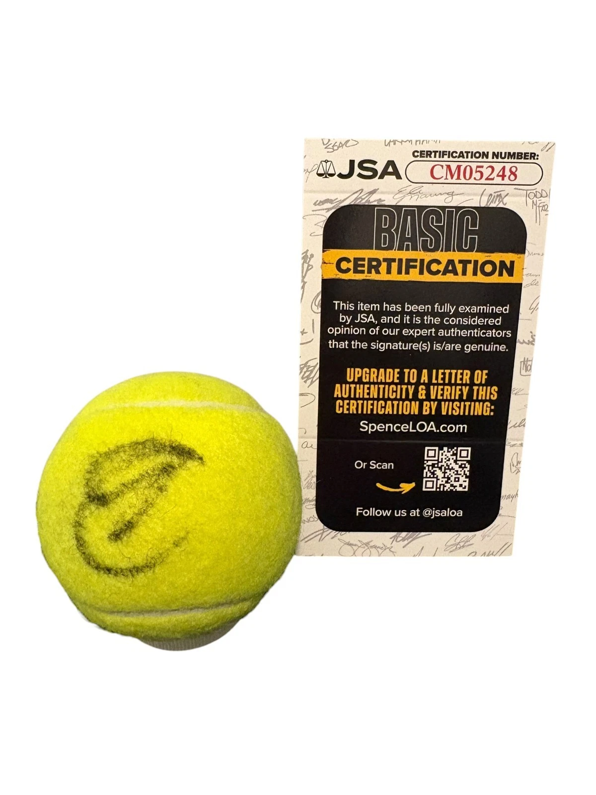 Novak Djokovic Signed Autograph US Open Official Tennis Ball Authentic JSA COA