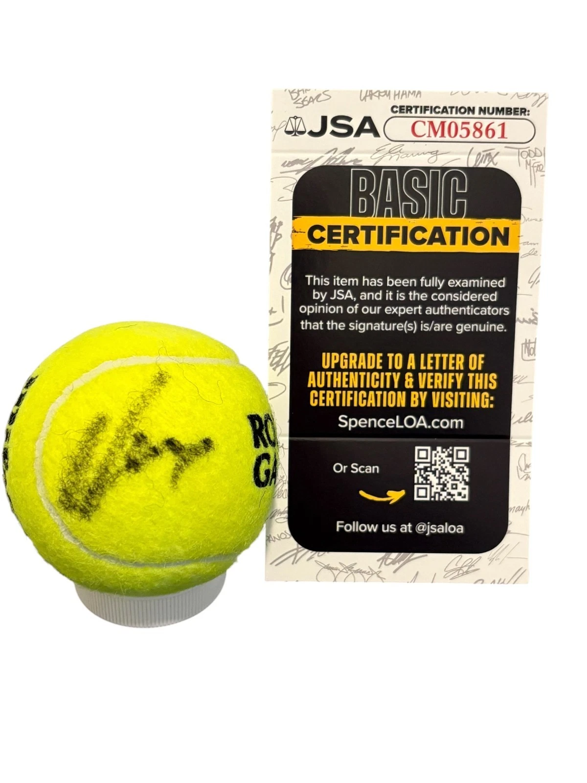 Joao Fonseca Signed Autograph Roland Garros Official Tennis Ball Authentic JSA