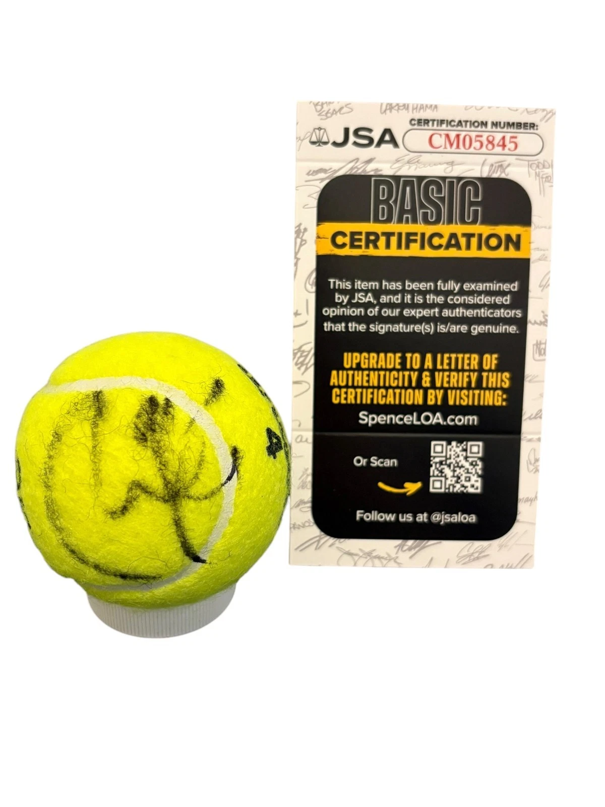 Taylor Fritz Signed Autograph Roland Garros Official Tennis Ball Authentic JSA