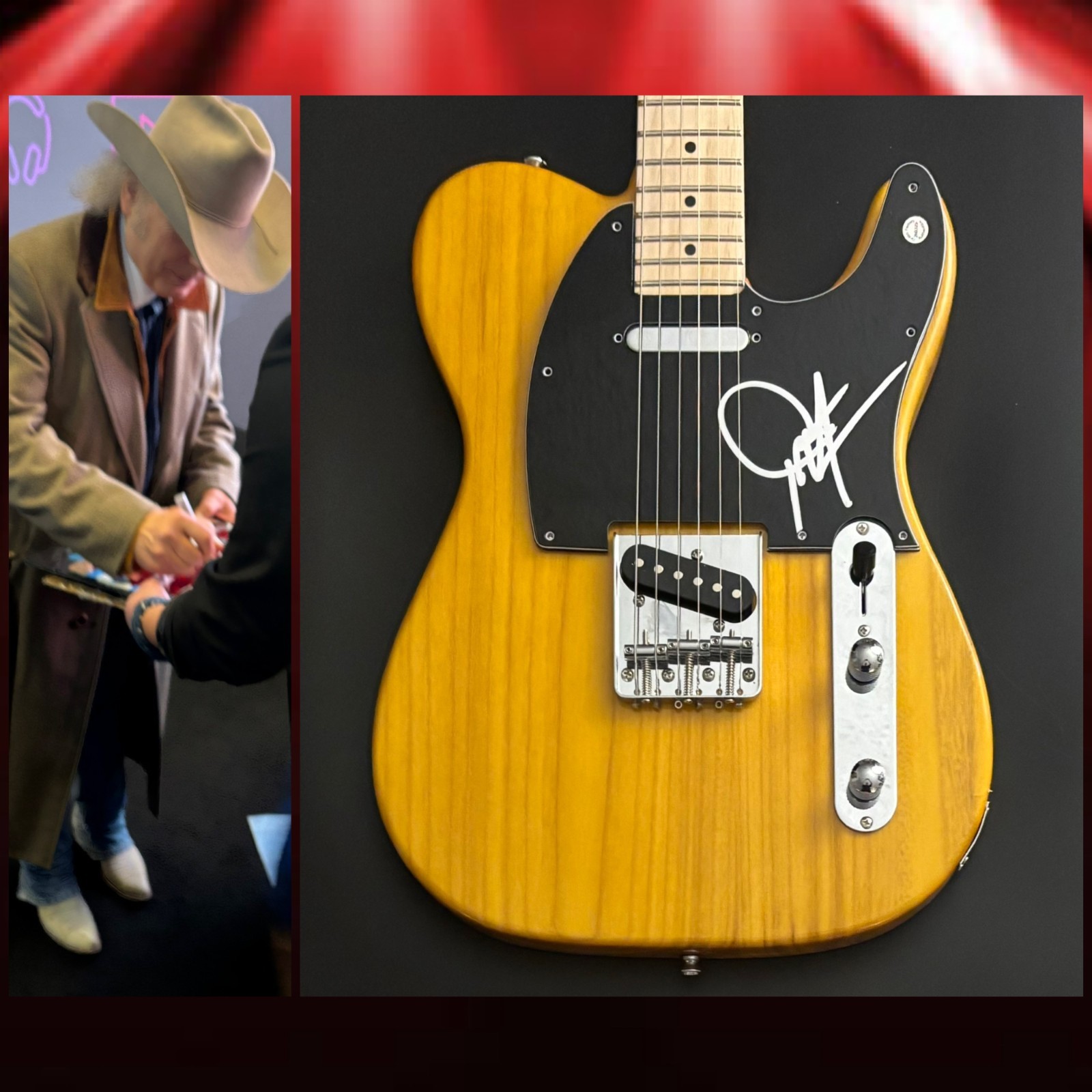 GFA Country Legend  * DWIGHT YOAKAM *  Signed Electric Guitar PROOF COA