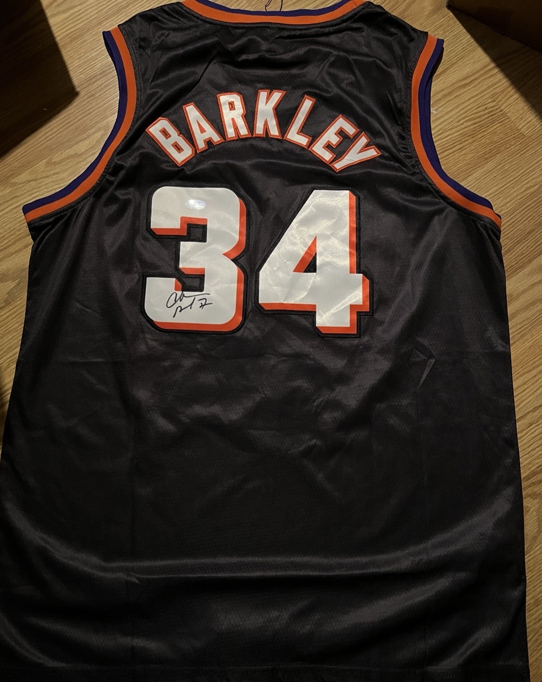 PHOENIX SUNS-CHARLES BARKLEY SIGNED AUTOGRAPH JERSEY XL PSA COA HOF ALL STAR