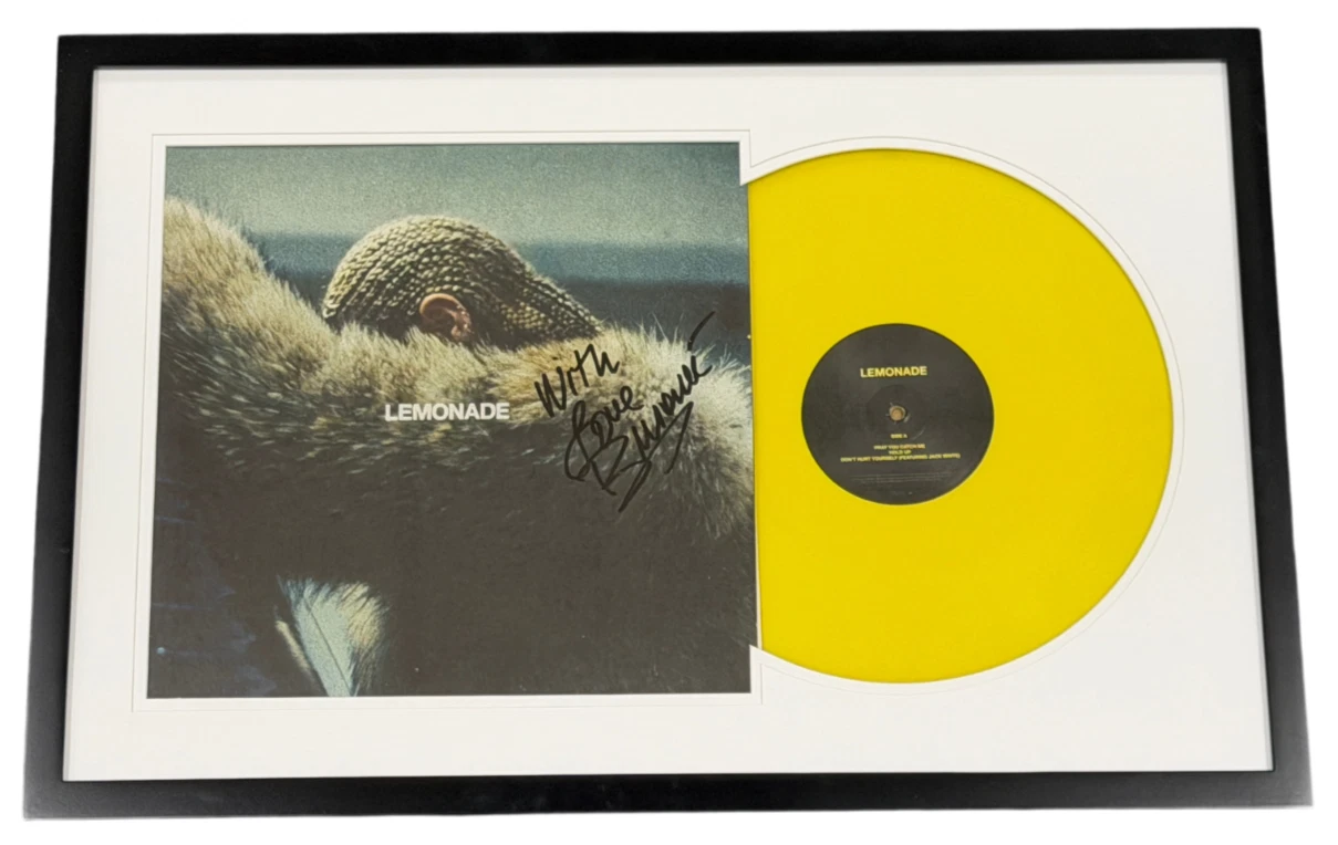 Beyoncé Signed Lemonade Framed Vinyl LP Album Authentic Autograph Beckett LOA