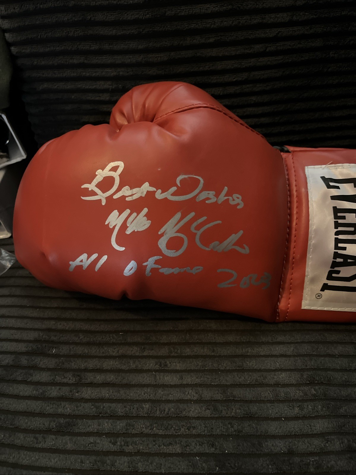 Mike McCallum Signed Everlast Laced Boxing Glove PSA COA WBA WBC CHAMPION RARE