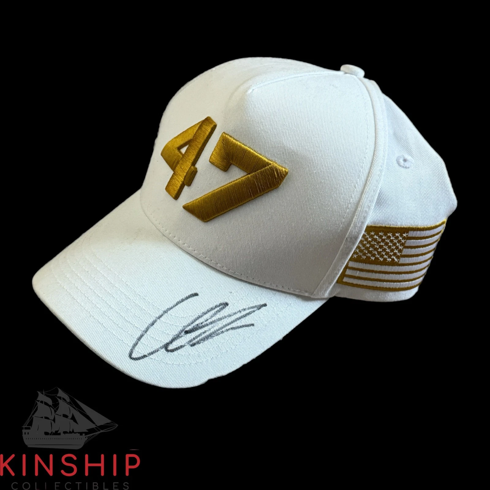Charlie Kirk signed Trump MAGA 47 Hat JSA LOA Rare Turning Point Auto Z2531