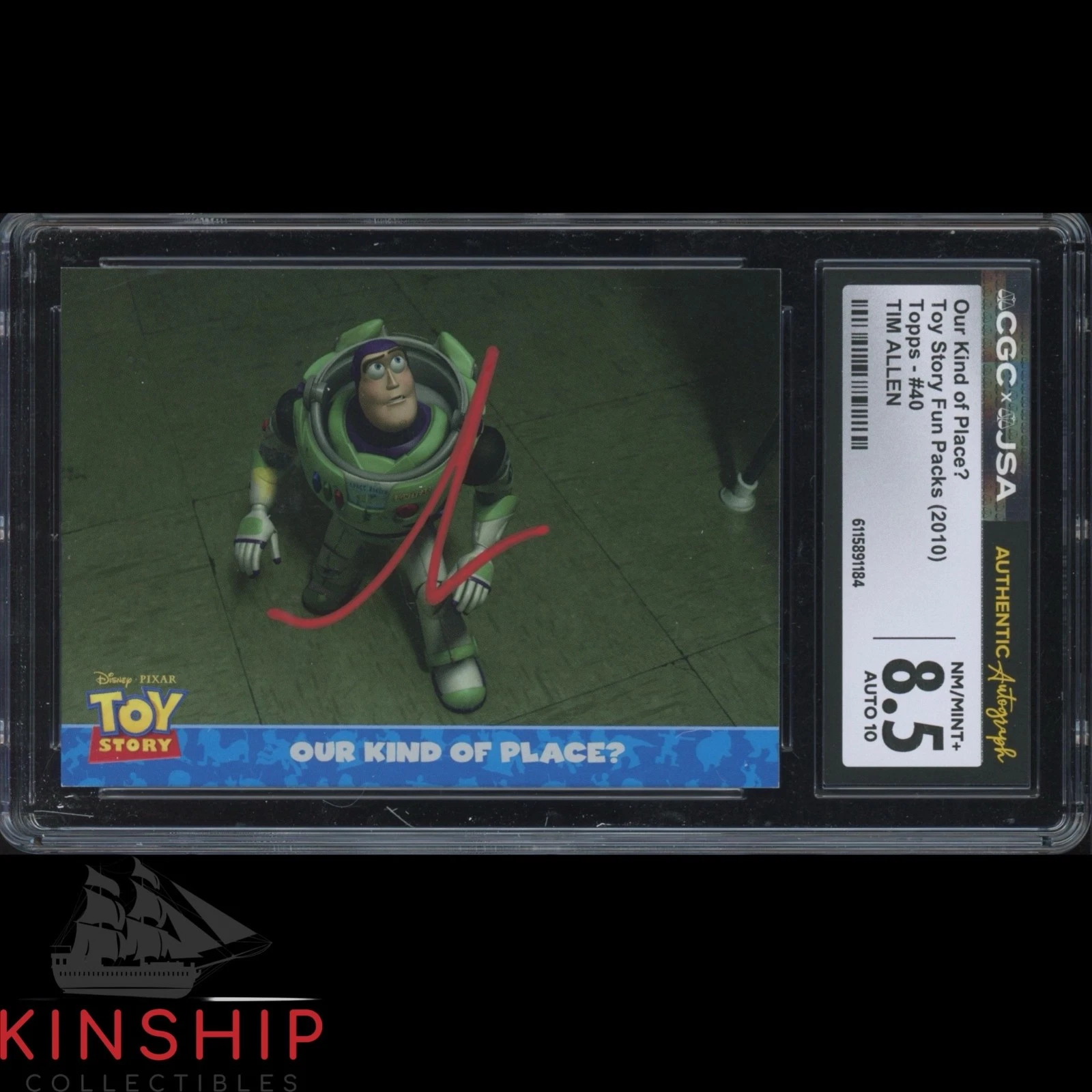 Tim Allen signed 2010 Topps Toy Story Trading Card JSA CGC Slab Auto C5924
