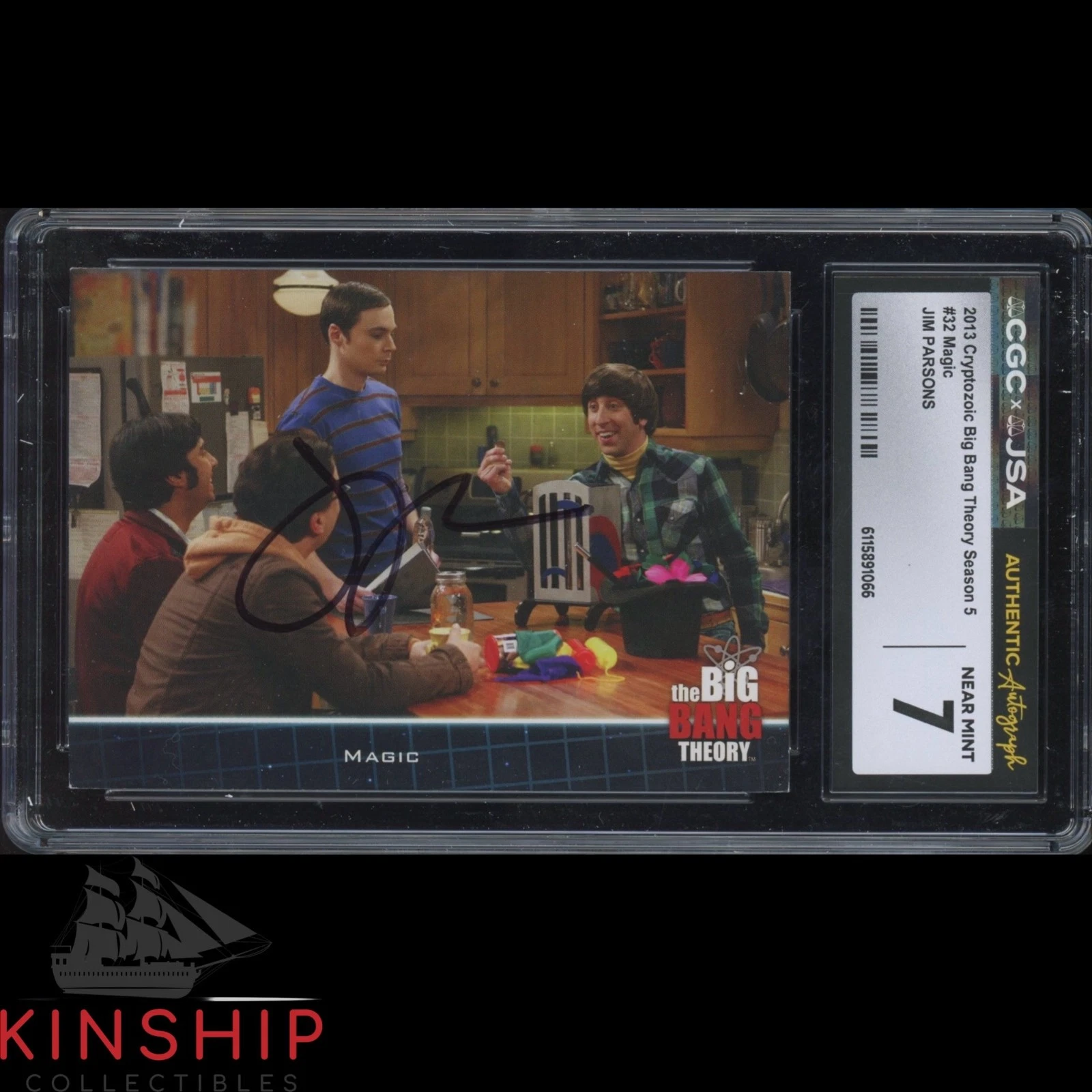 Jim Parsons signed 2013 Cryptozoic Card JSA CGC Slab Big Bang Theory Auto C5936