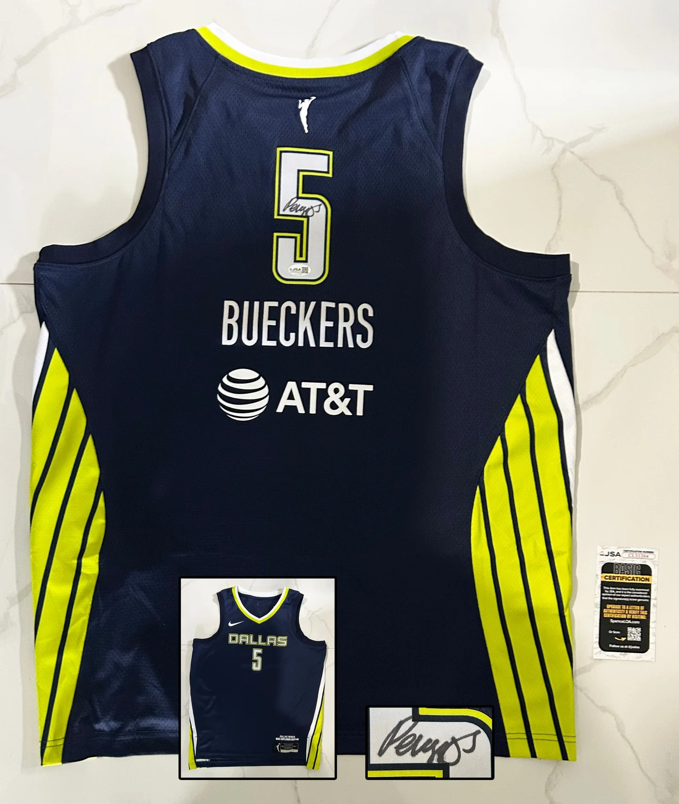 Paige Bueckers Signed Authentic Jersey Dallas Wings JSA COA