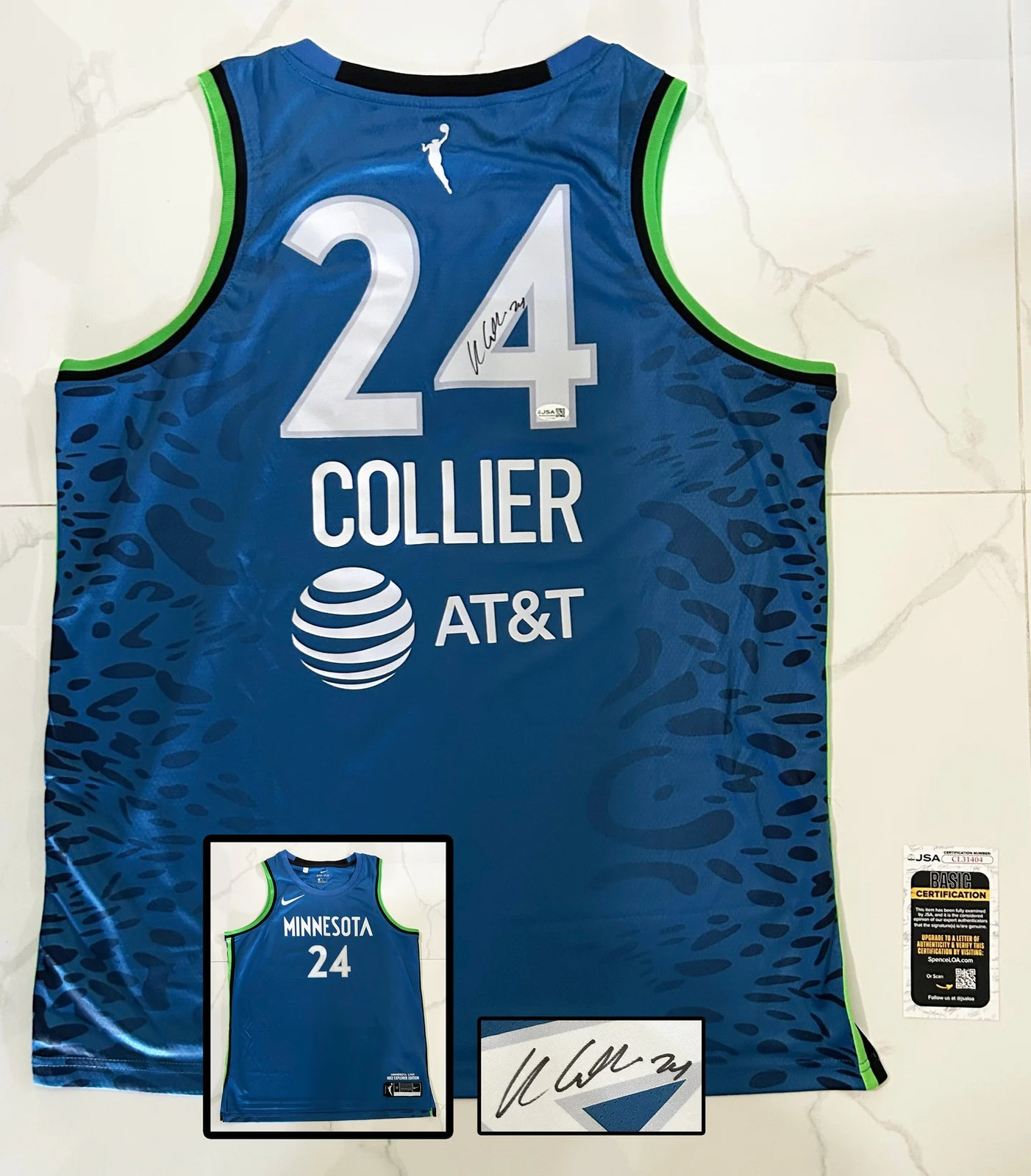 Napheesa Collier Signed Jersey Minnesota Lynx JSA COA