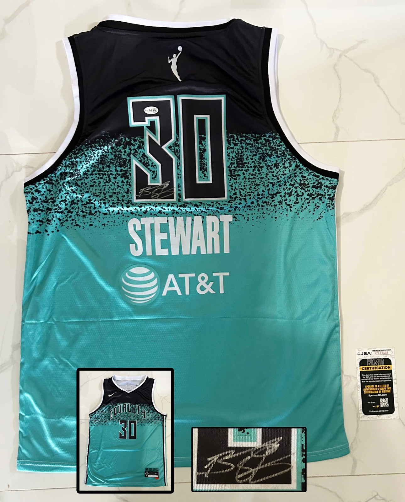 Breanna Stewart Signed Jersey New York Liberty JSA COA