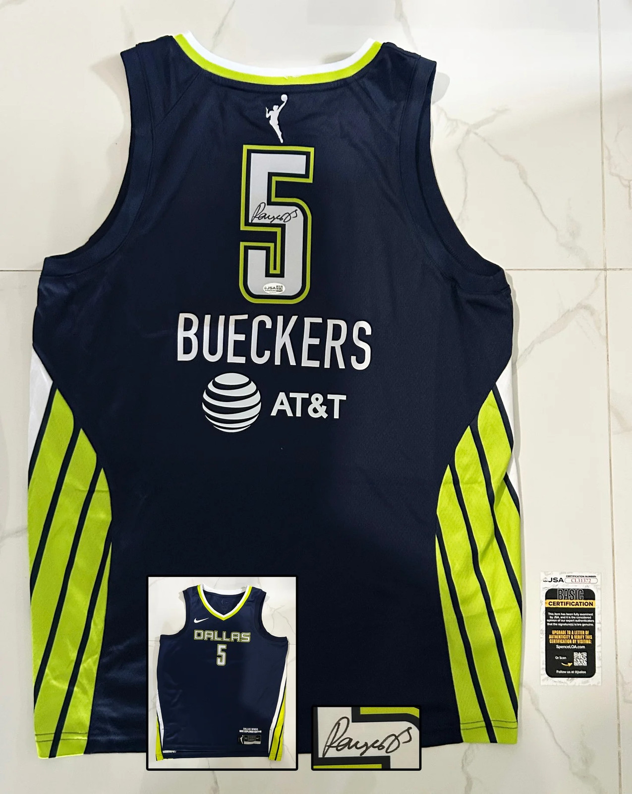Paige Bueckers Signed Jersey Dallas Wings JSA 1 COA