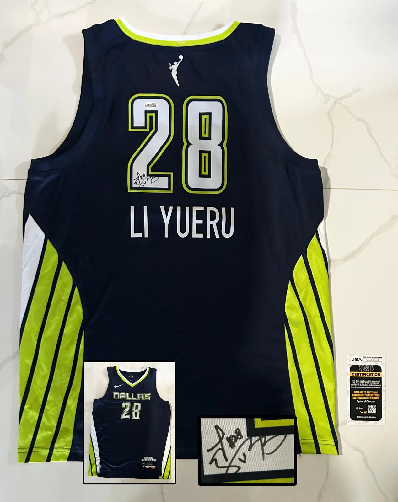 Li Yueru Signed Jersey Dallas Wings JSA COA