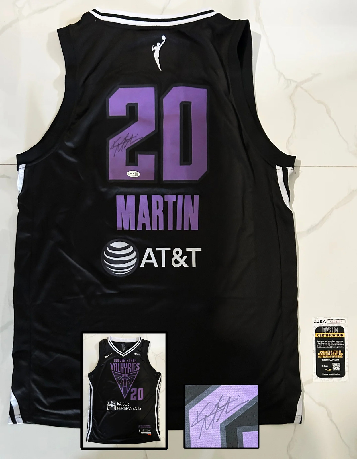 Kate Martin Signed Jersey Golden State Valkyries JSA COA