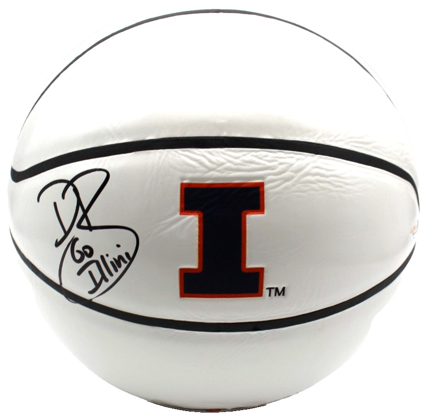 Dee Brown Signed Illinois Fighting Illini Basketball W/JSA COA WC431238 Witness