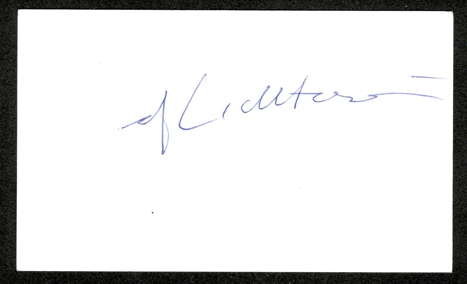 Roy Lichtenstein Signed Autographed 3x5 Card BAS Beckett Cert Artist Pop Art