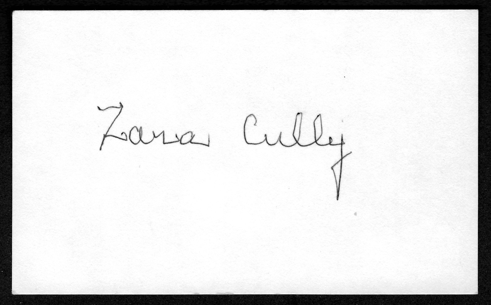 Zara Cully Signed Autographed 3x5 Card Beckett BAS Jeffersons All In The Family