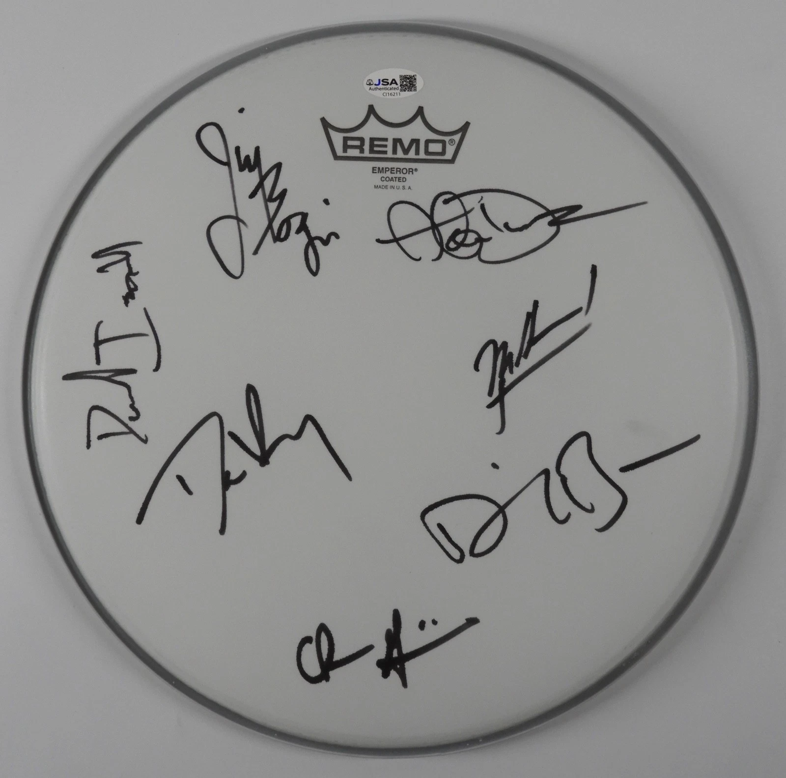 Counting Crows JSA Fully Signed Autograph Drumhead Adam Duritz + Drum Head