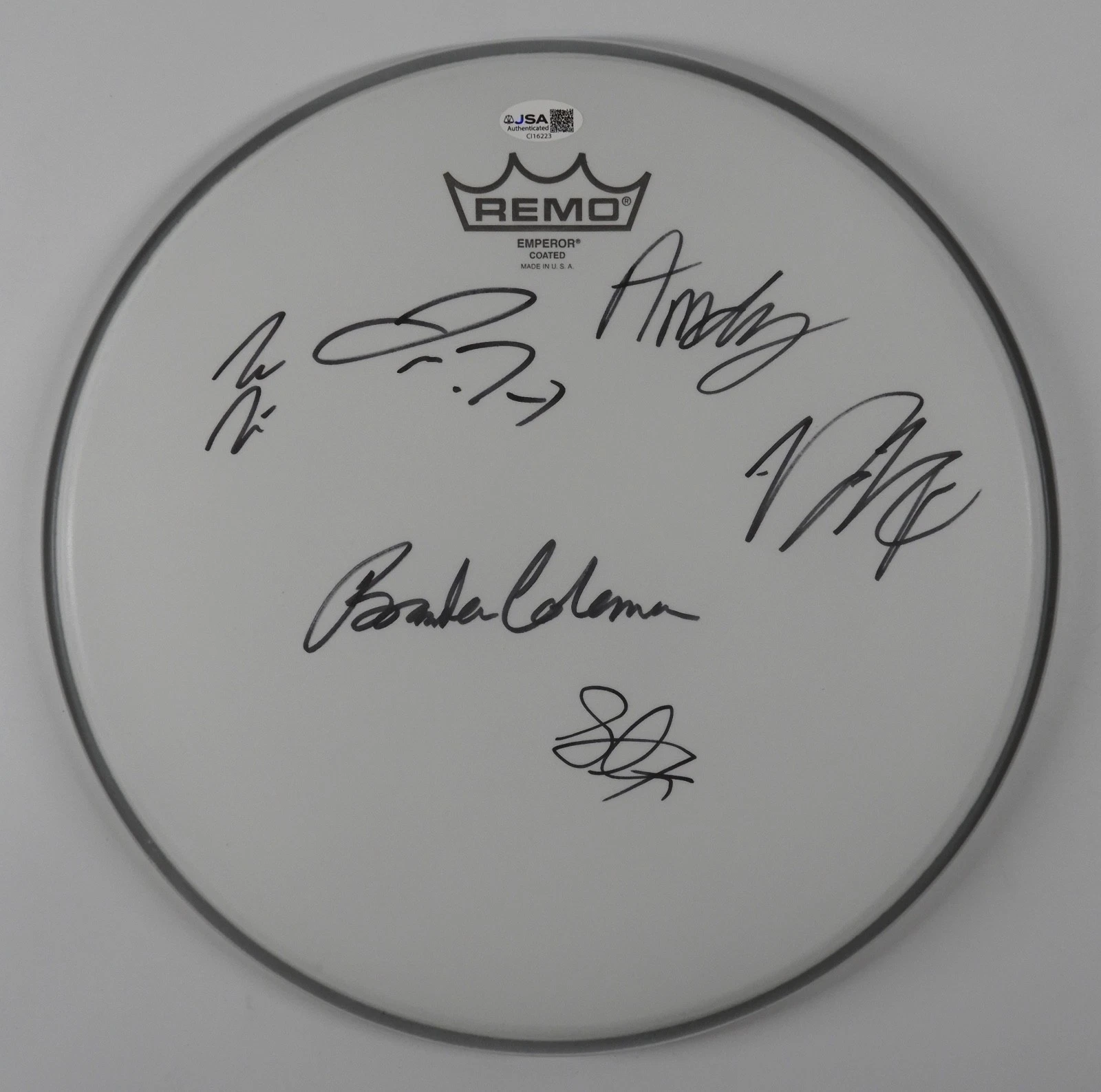 The Red Clay Strays JSA Fully Signed Autograph Drum Head drumhead