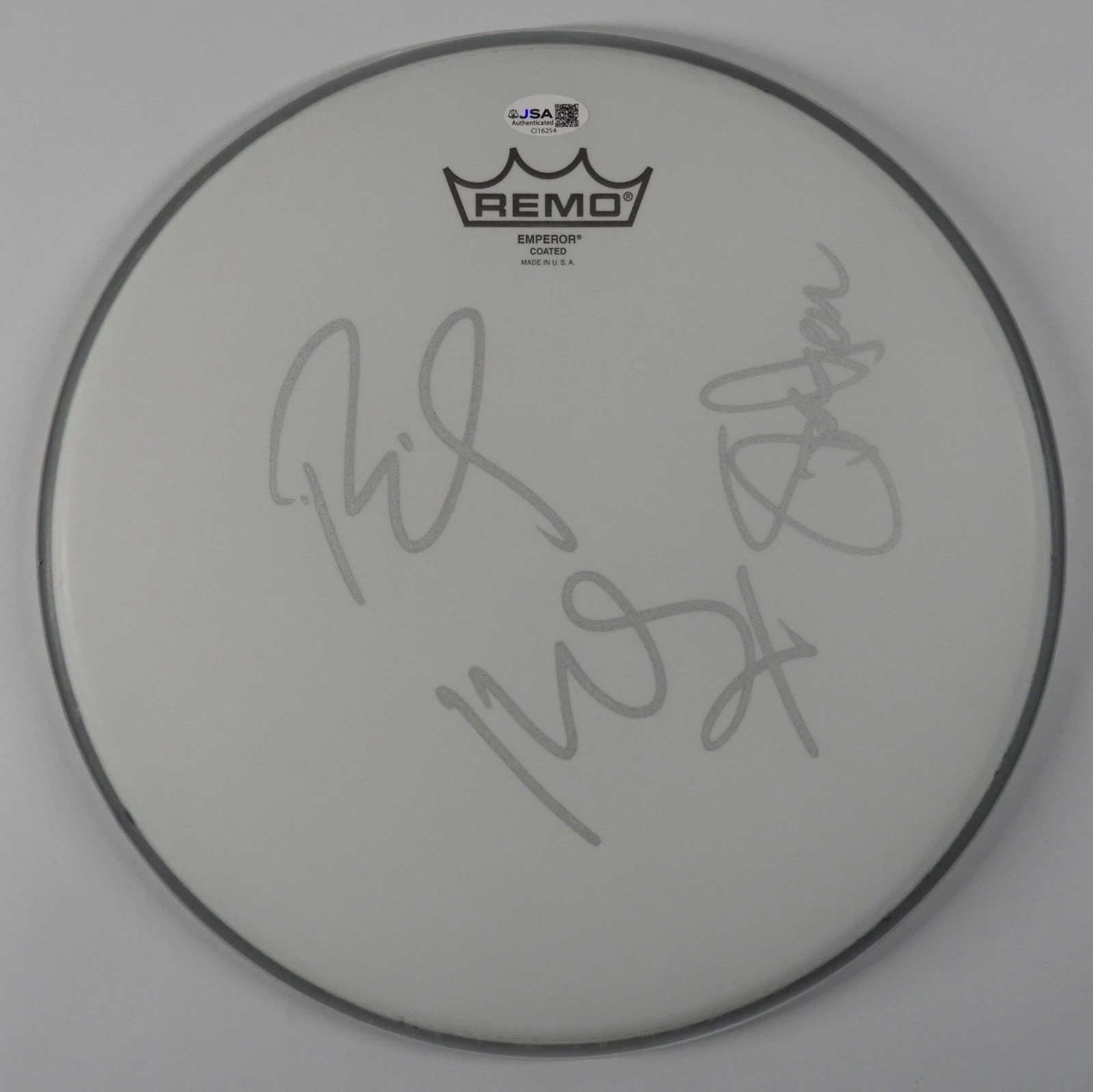 Billy Idol Steve Stevens Autograph Signed Drum Head JSA COA 12