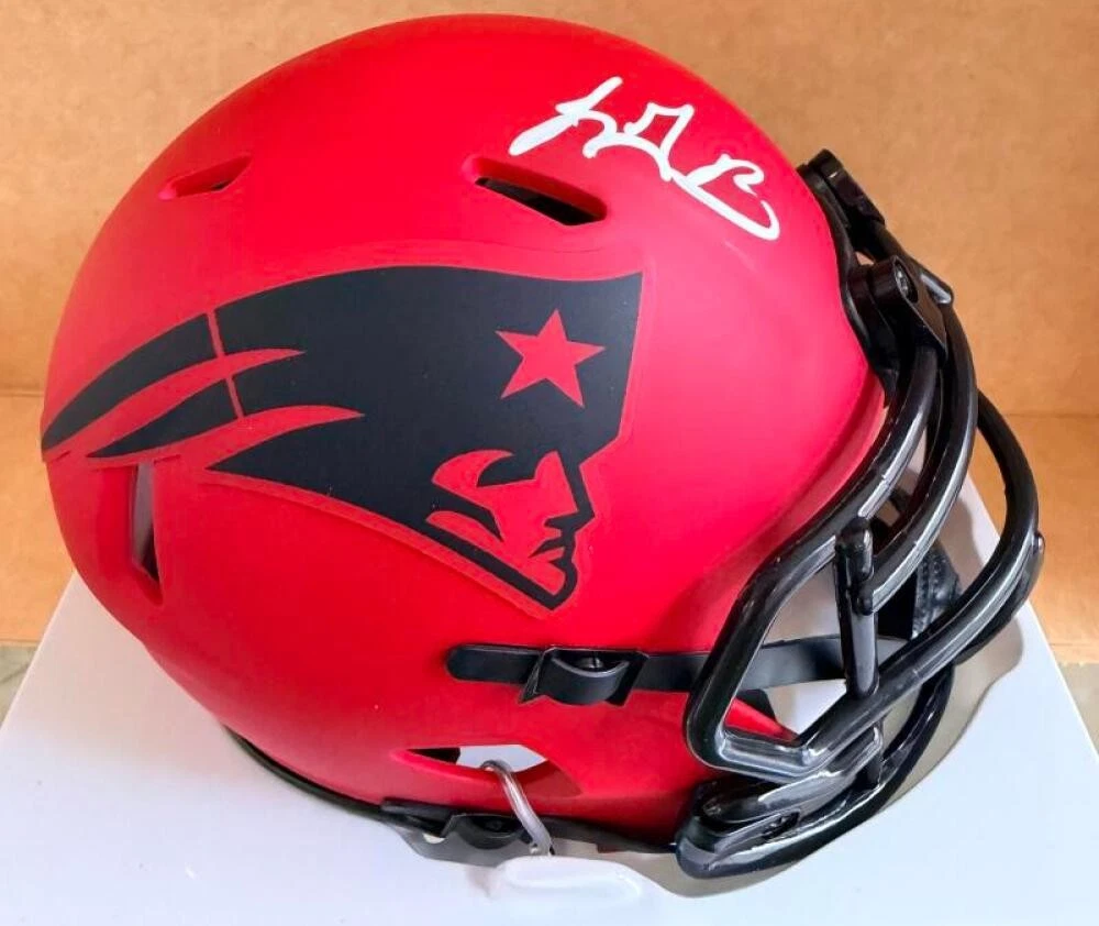 LEGARRETTE BLOUNT NEW ENGLAND PATRIOTS SIGNED RAVE MINI HELMET JSA