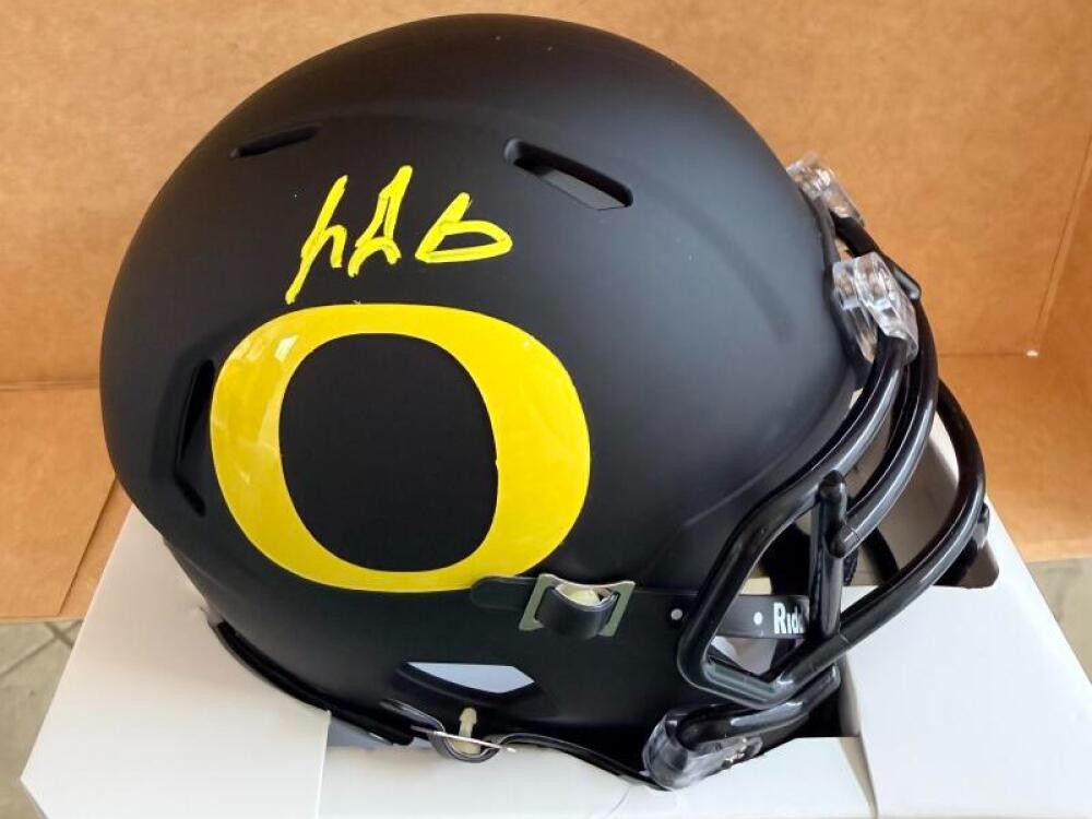 LEGARRETTE BLOUNT OREGON DUCKS BLACK MATTE   MINI HELMET JSA