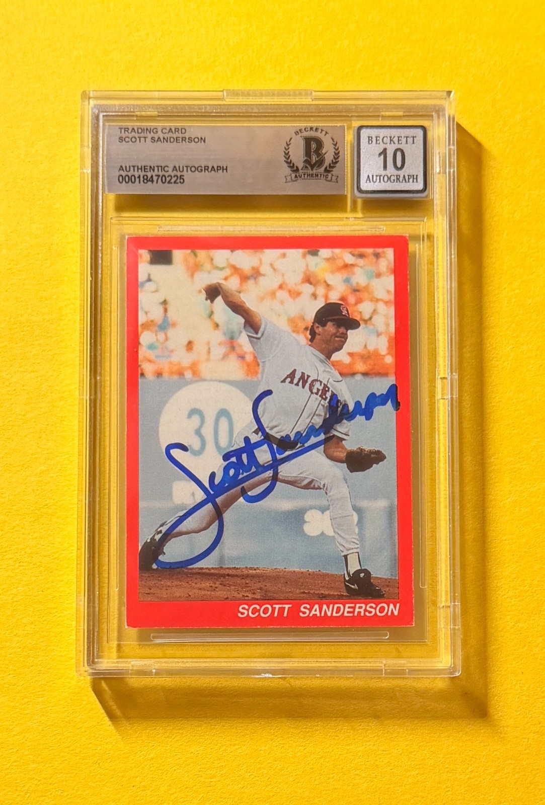 SCOTT SANDERSON CUSTOM TRADING CARD SIGNED AUTOGRAPH BECKETT 10 AUTHENTIC ANGELS