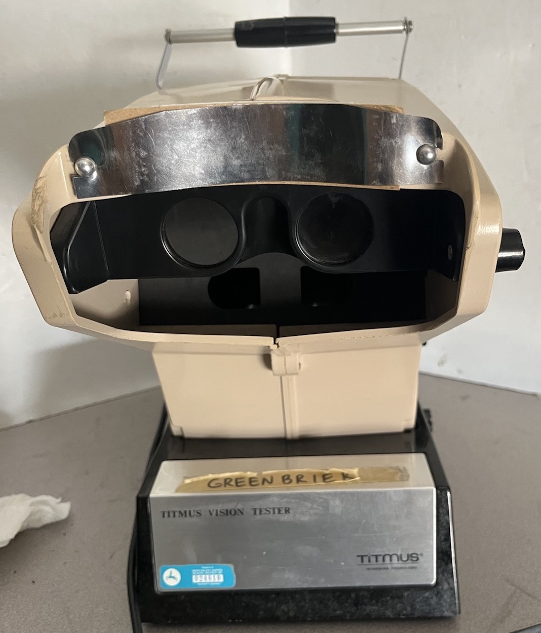 Titmus Optical OV-7 Vision Tester Machine With 12 Slides Tested READ