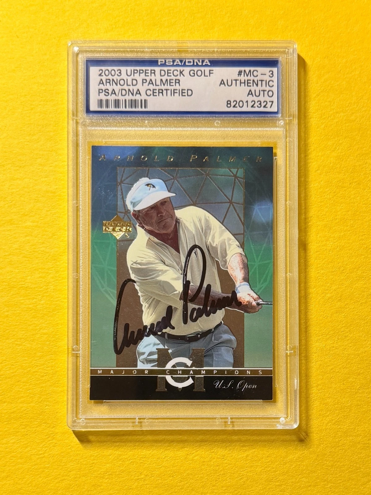 2003 UPPER DECK ARNOLD PALMER #MC-3 SIGNED AUTO CARD PSA/DNA CERTIFIED