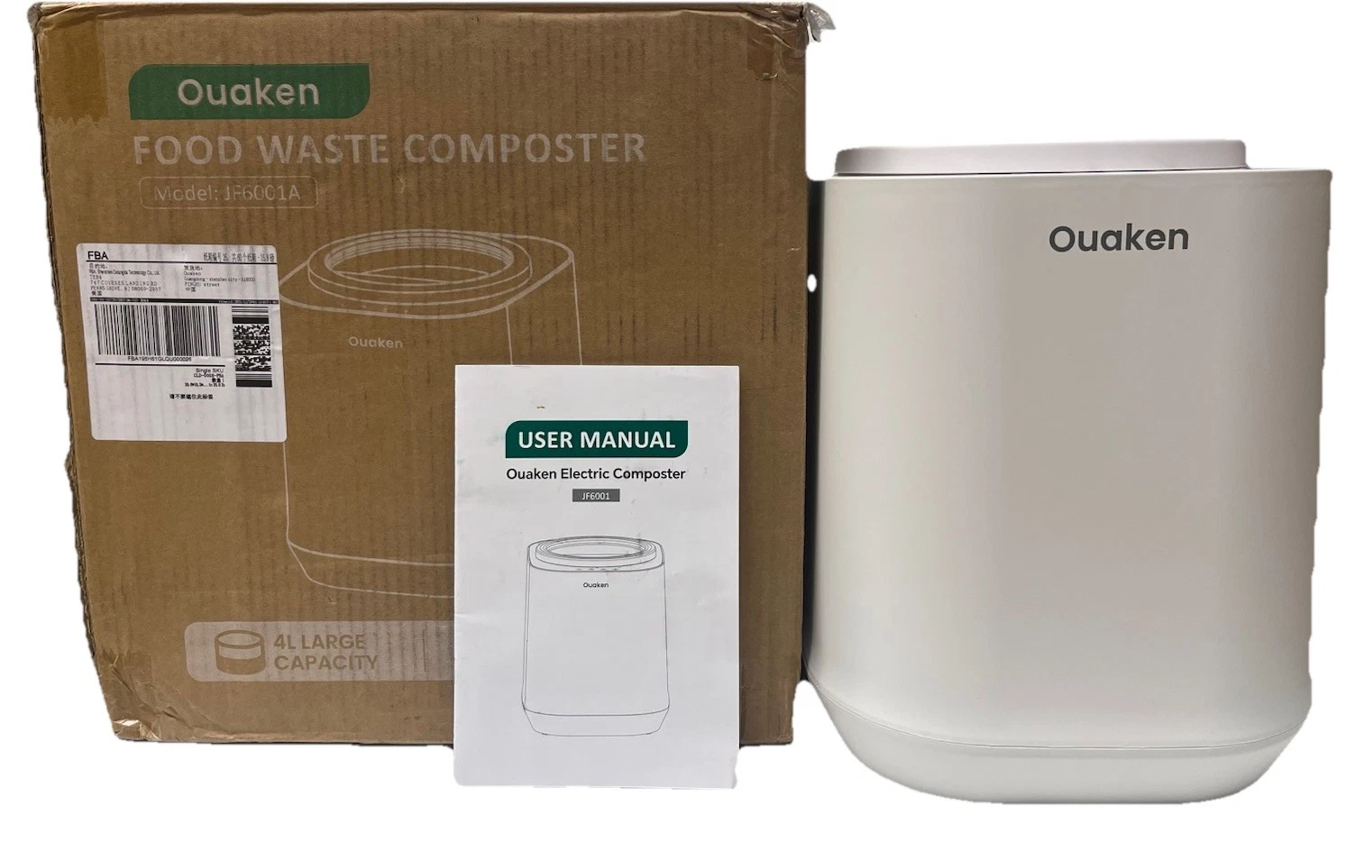 OUAKEN JF6001A Food Waste Composter 4L Large