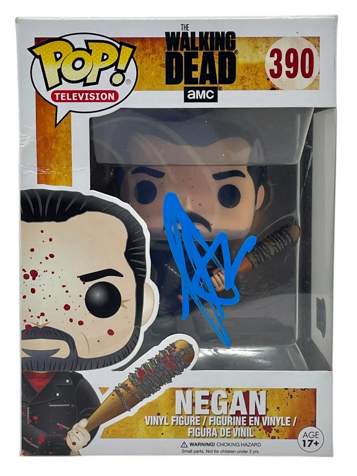 Jeffrey Dean Morgan Signed The Walking Dead Negan Funko Pop #390 Autograph BAS