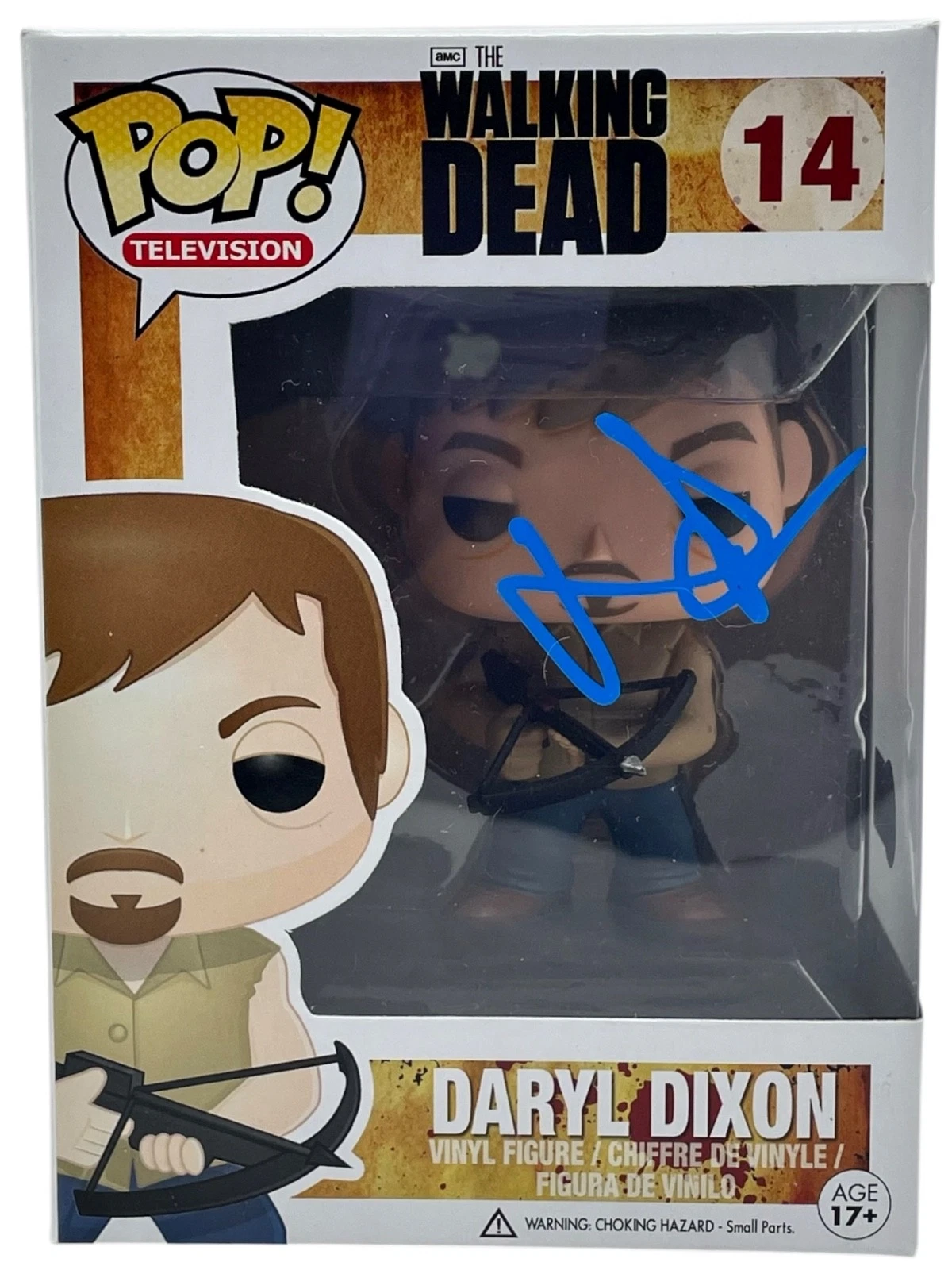 Norman Reedus Signed The Walking Dead Daryl Dixon Funko Pop 14 Autograph BAS COA