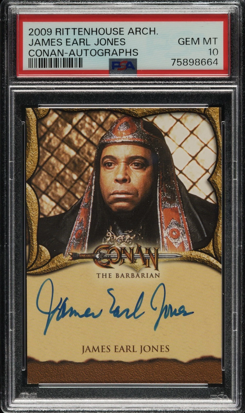 2009 Rittenhouse Archives James Earl Jones Conan Autographs Signed PSA 10