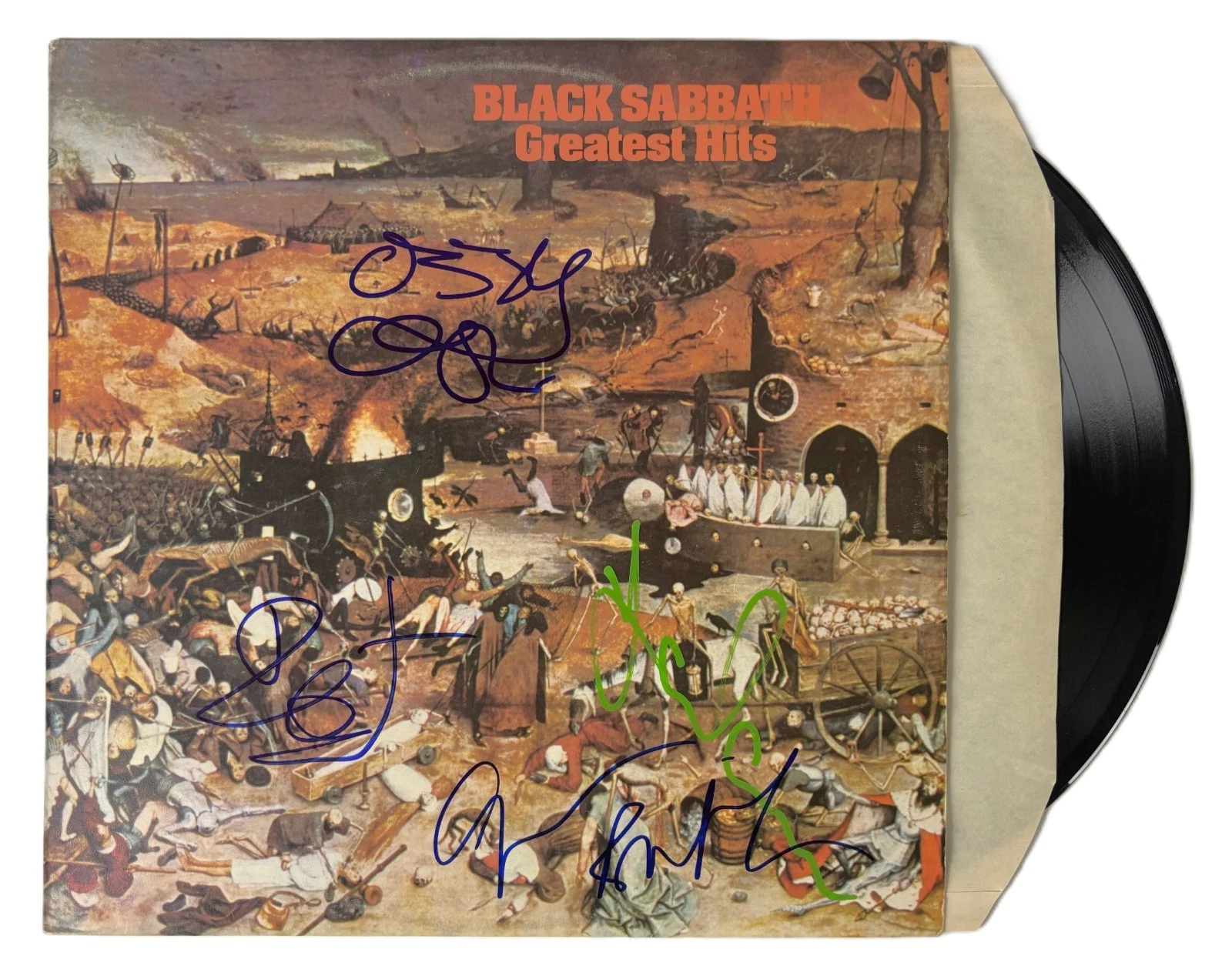 Black Sabbath Group Signed Album Ozzy Osbourne Butler Iommi Ward Beckett BAS
