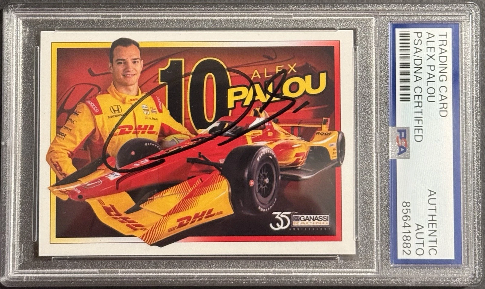 Alex Palou Signed 2025 Indy Car Ganassi Trading Card PSA/DNA Slabbed