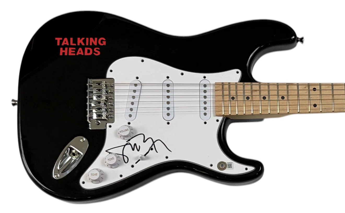 Jerry Harrison TALKING HEADS Signed Autograph Electric Guitar Band Guitarist BAS