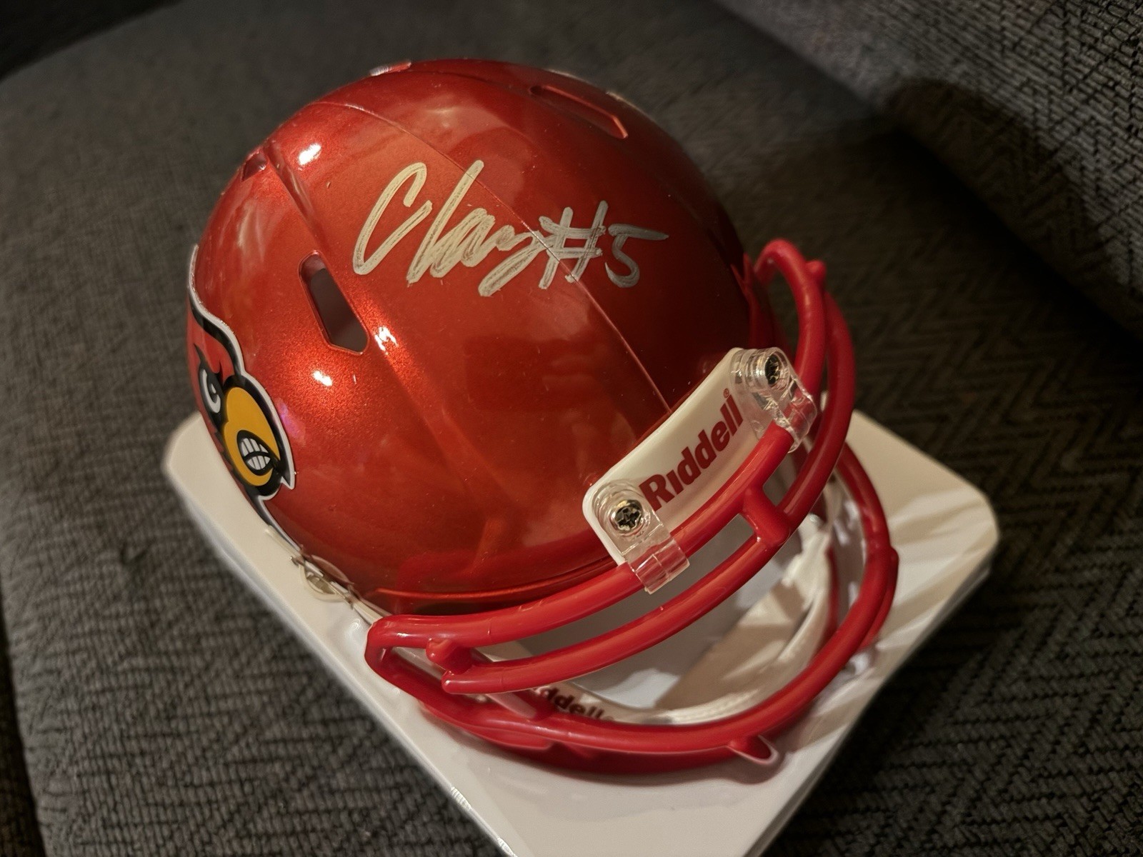 Caullin Lacy Signed Mini Helmet Louisville Cardinals Autographed