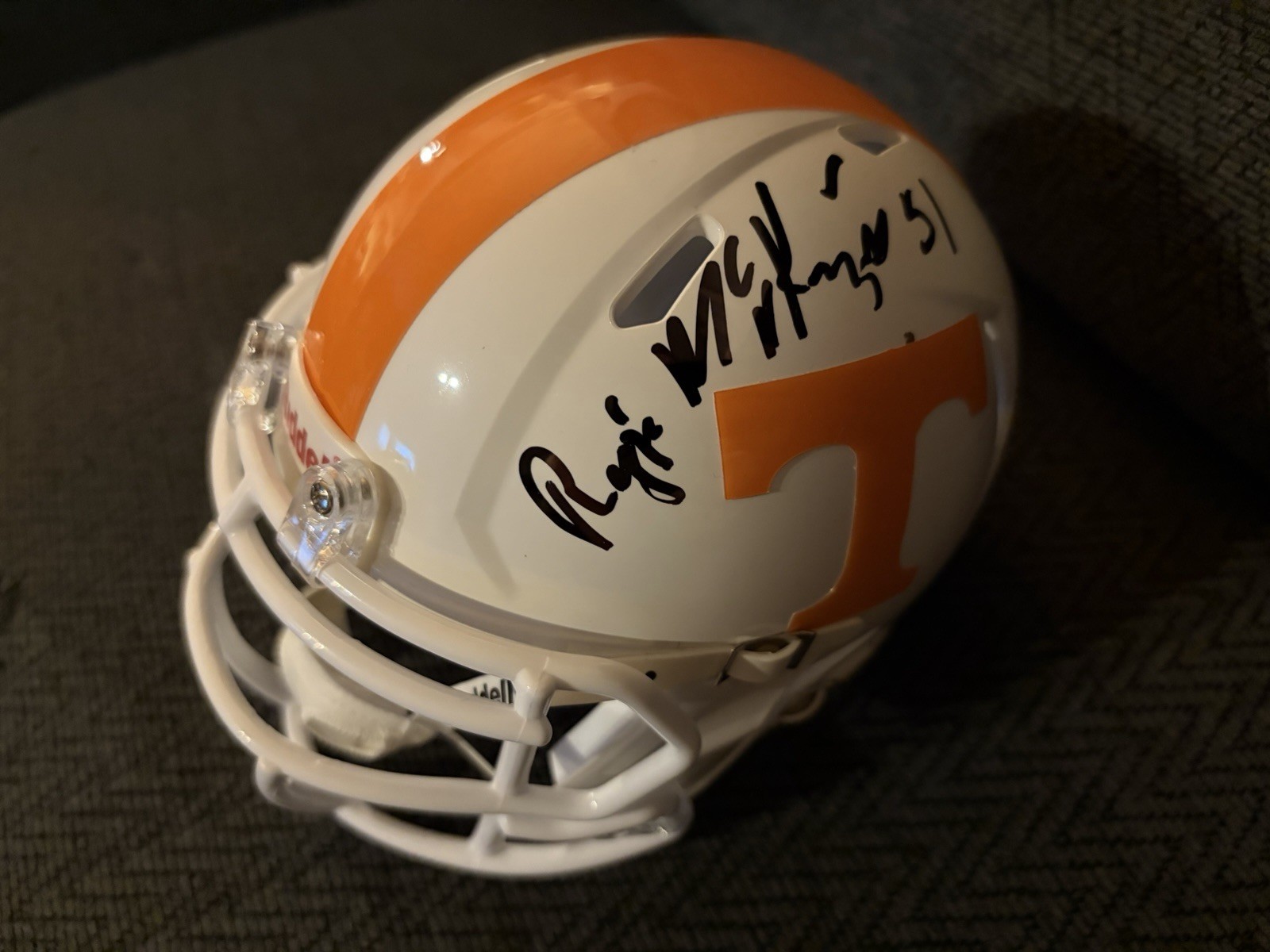 Reggie McKenzie Signed Mini Helmet Tennessee Volunteers Autographed