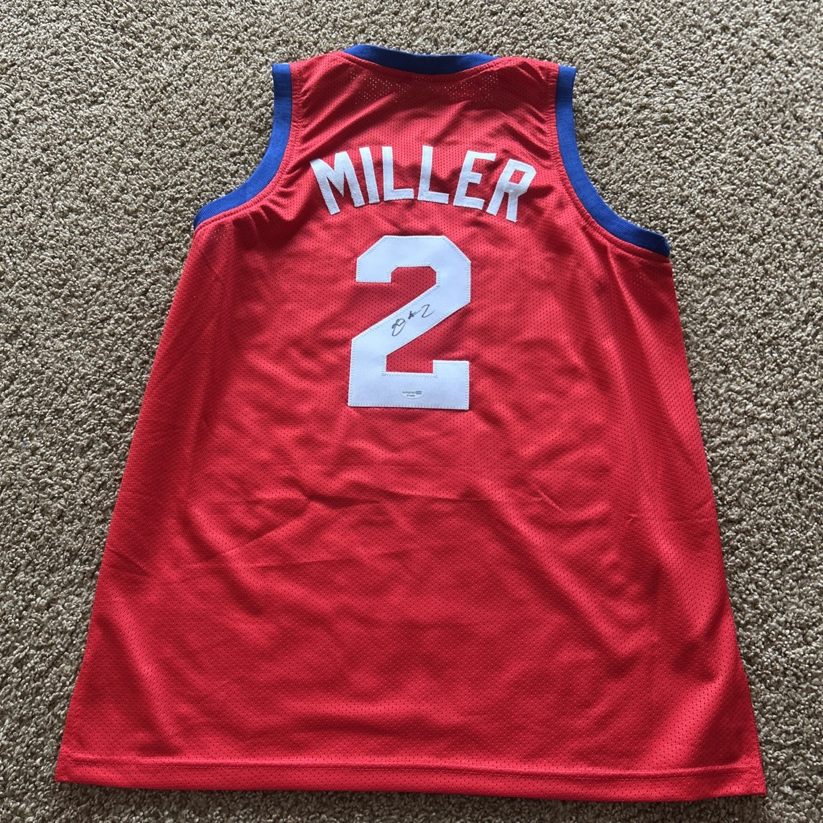 SMU MUSTANGS- BOOPIE MILLER SIGNED AUTOGRAPH JERSEY ACOA BASKETBALL STAR