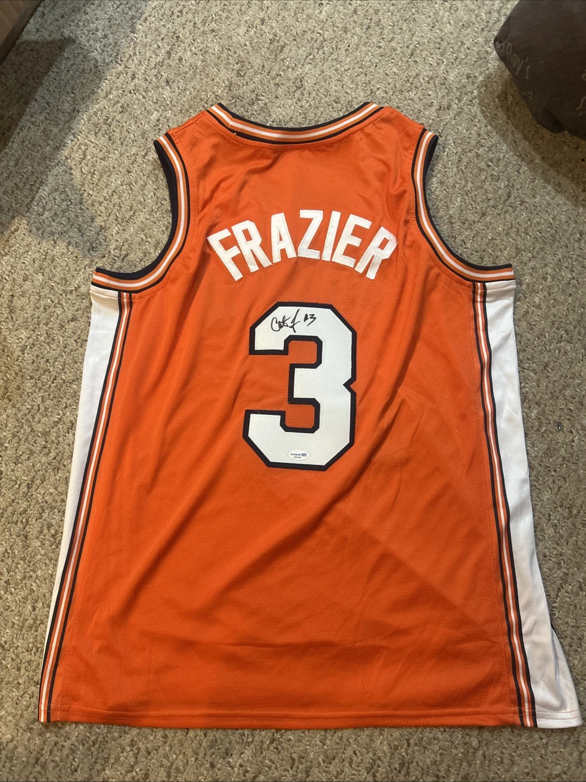 ILLINOIS FIGHTING ILLINI- CHESTER FRAZIER SIGNED AUTOGRAPH JERSEY ACOA COA