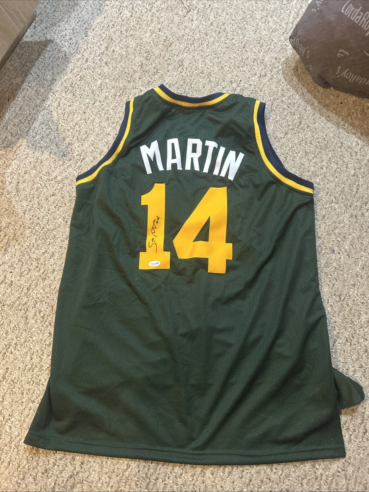 NOTRE DAME FIGHTING IRISH- SCOTT MARTIN SIGNED AUTOGRAPH JERSEY ACOA BASKETBALL