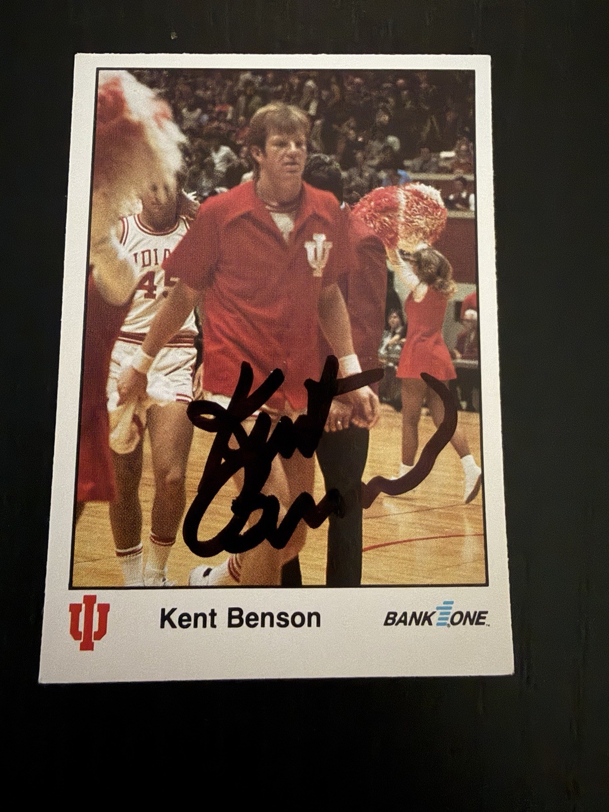 Kent Benson Signed Trading Card Autographed Indiana Hoosiers IU Bank One 1